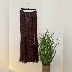 NWT Brown Lace Skirt Cover Up
